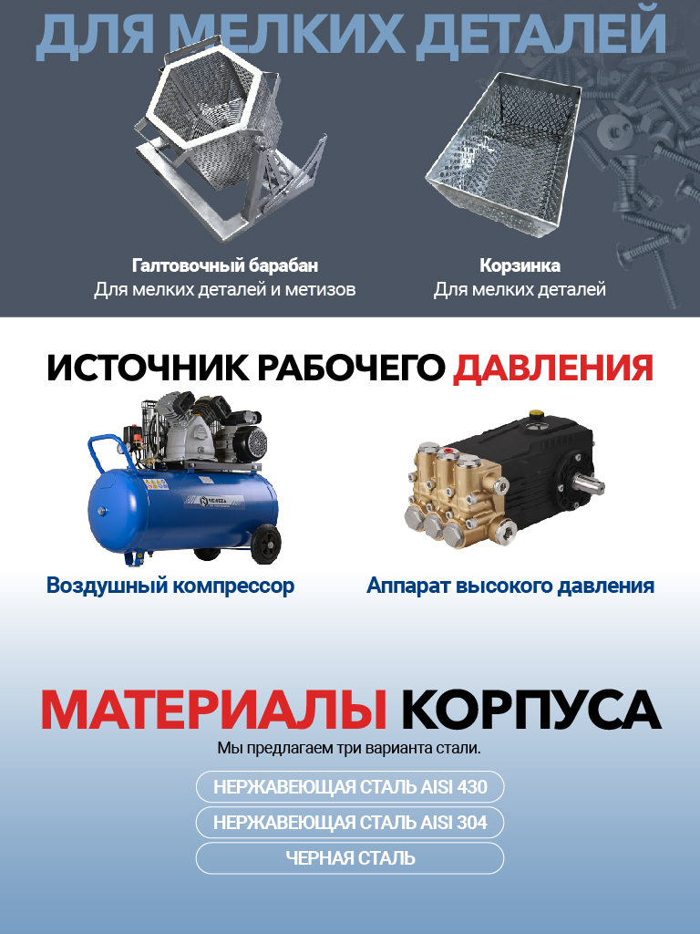 Аквабласт с воздушным насосом и безвоздушным насосом с АВД